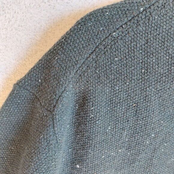 Jos A Bank Mens Sweater XXL Lamb Wool Blend 1/4 Zip Pullover Dark Green Grandpa - Picture 6 of 9